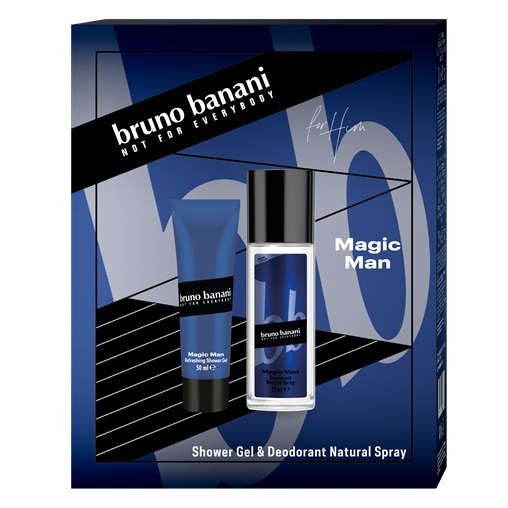 AJÁNDÉKCSOMAG BRUNO BANANI FFI PUMPÁS DEO 75ML+TUSFÜRDŐ 50ML MAGIC MAN AJÁNDÉKCSOMAG BRUNO BANANI FFI PUMPÁS DEO 75ML+TUSFÜRDŐ 50ML MAGIC MAN