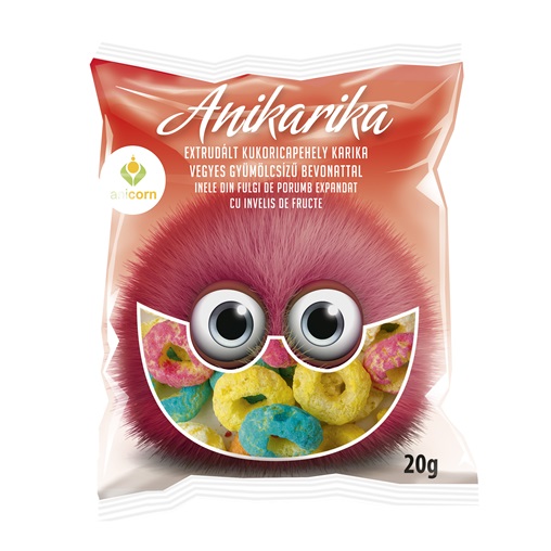 ANI-CORN EXTRUDÁLT KUKORICAPEHELY KARIKA 20G VEGYES GYÜMÖLCS ÍZŰ