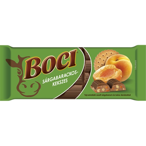 BOCI TÁBLÁS TEJCSOKI  90G SÁRGABARACKOS-KEKSZES