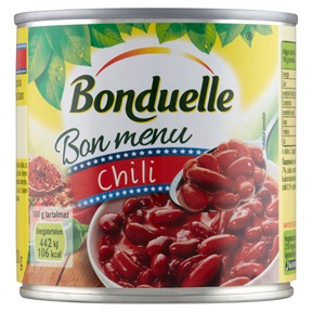 BONDUELLE BON MENU CHILI VÖRÖSBAB CSÍPŐS KONZERV 430G BONDUELLE BON MENU CHILI VÖRÖSBAB CSÍPŐS KONZERV 430G