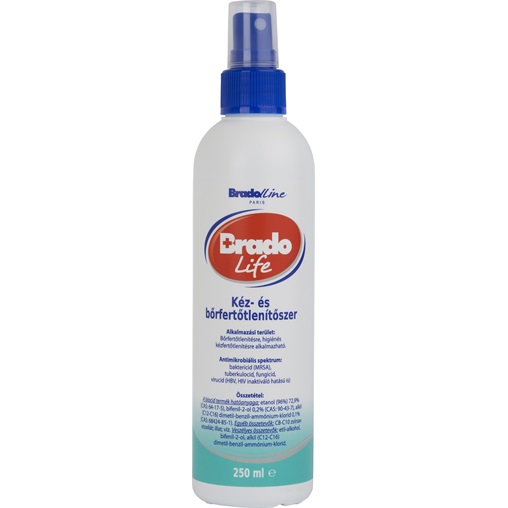 BRADOLIFE KÉZ- ÉS BŐRFERTŐTLENÍTŐ PUMP. 250ML BRADOLIFE KÉZ- ÉS BŐRFERTŐTLENÍTŐ PUMP. 250ML