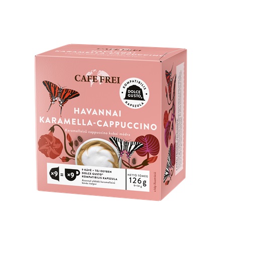 CAFE FREI DOLCE GUSTO KÁVÉKAPSZULA 9DB-OS HAVANNAI KARAMELLA-CAPPUCCINO CAFE FREI DOLCE GUSTO KÁVÉKAPSZULA 9DB-OS HAVANNAI KARAMELLA-CAPPUCCINO