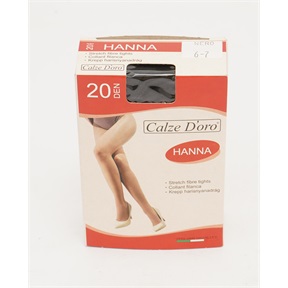 CALZE DORO HARISNYANADRÁG KREPP 20DEN HANNA NERO XL CALZE DORO HARISNYANADRÁG KREPP 20DEN HANNA NERO XL