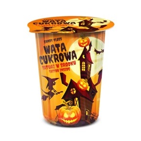 CANDY FLOSS VATTACUKOR TETOVÁLÁSSAL 20G HALLOWEEN / BANÁN ÍZŰ CANDY FLOSS VATTACUKOR TETOVÁLÁSSAL 20G HALLOWEEN / BANÁN ÍZŰ