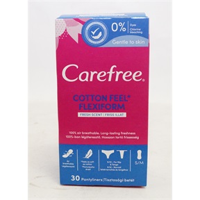 CAREFREE TISZTASÁGI BETÉT 30DB COTTON FEEL FLEXIFORM FRESH SCENT CAREFREE TISZTASÁGI BETÉT 30DB COTTON FEEL FLEXIFORM FRESH SCENT