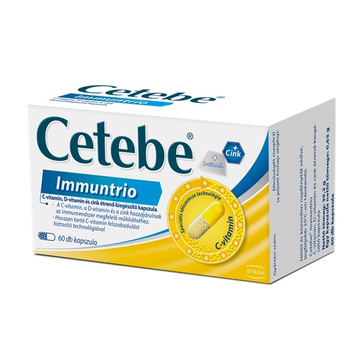 CETEBE KAPSZULA 60DB IMMUNTRIO C-VITAMIN + D-VITAMIN + CINK CETEBE KAPSZULA 60DB IMMUNTRIO C-VITAMIN + D-VITAMIN + CINK