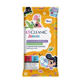 CLEANIC FRISSÍTŐ TÖRLŐKENDŐ 15DB JUNIOR ANTIBACTERIAL CLEANIC FRISSÍTŐ TÖRLŐKENDŐ 15DB JUNIOR ANTIBACTERIAL