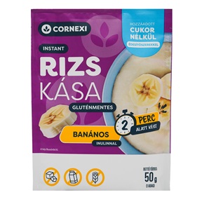 CORNEXI RIZSKÁSA GLUTÉNMENTES, LAKTÓZM., HCN 50G BANÁNOS