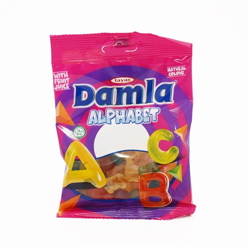 DAMLA GUMICUKOR 80G ALPHABET - ABC / VEGYES GYÜMÖLCS ÍZŰ DAMLA GUMICUKOR 80G ALPHABET - ABC / VEGYES GYÜMÖLCS ÍZŰ