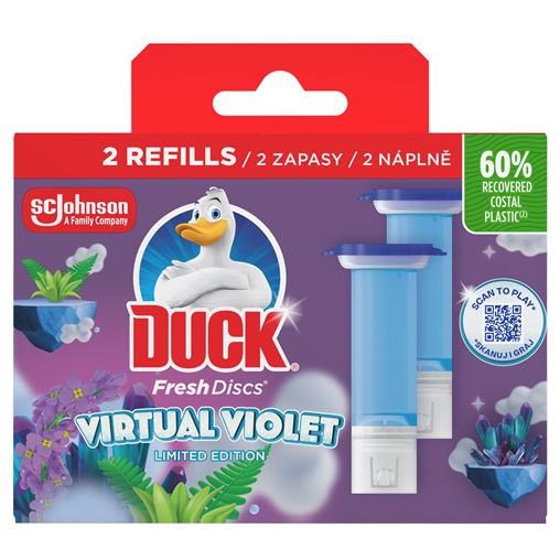 DUCK FRESH DISCS WC-ÖBLÍTŐ KORONG UT. 2X36ML VIRTUAL VIOLET DUCK FRESH DISCS WC-ÖBLÍTŐ KORONG UT. 2X36ML VIRTUAL VIOLET