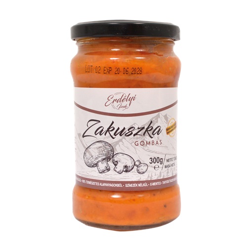 ERDÉLYI ÍZEK VEGAN ZAKUSZKA 300G GOMBÁS