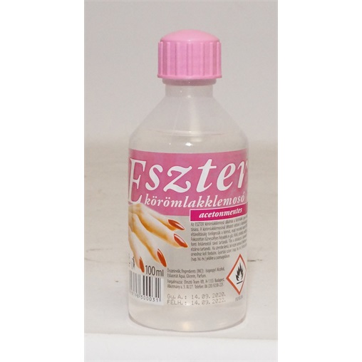 ESZTER KÖRÖMLAKKLEMOSÓ 100ML ACETONMENTES ESZTER KÖRÖMLAKKLEMOSÓ 100ML ACETONMENTES