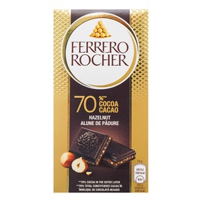 FERRERO ROCHER TÁBLÁS ÉTCSOKI 90G 70% G90X8