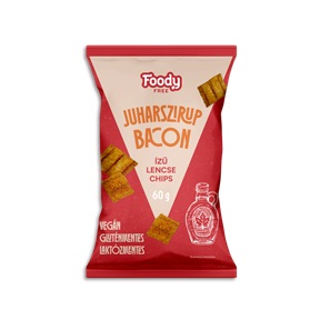 FOODY FREE LENCSE CHIPS VEGÁN GM.LM. 60G JUHARSZIRUP BACON