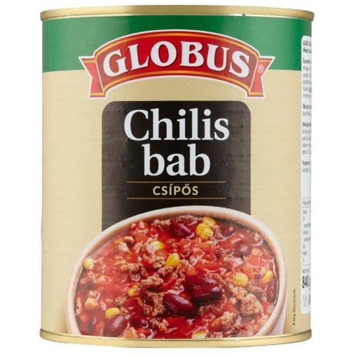 GLOBUS KÉSZÉTEL KONZERV 400G CHILIS BAB CSÍPŐS GLOBUS KÉSZÉTEL KONZERV 400G CHILIS BAB CSÍPŐS