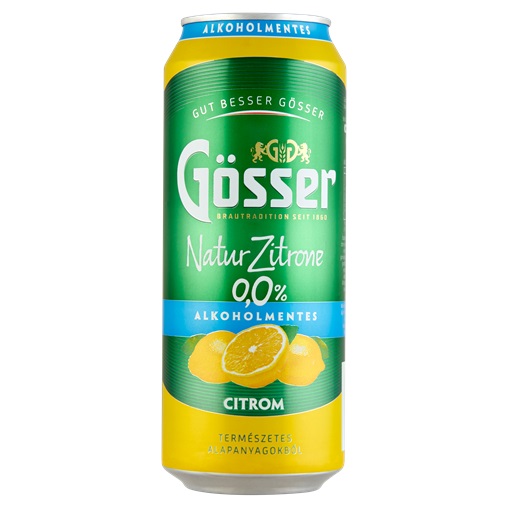 GÖSSER NATUR ZITRONE SÖR 0,5L 0,0% CITROM DOBOZOS DRS GÖSSER NATUR ZITRONE SÖR 0,5L 0,0% CITROM DOBOZOS DRS