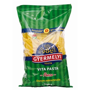 GYERMELYI DURUM TÉSZTA VITA PASTA 500G PENNE GYERMELYI DURUM TÉSZTA VITA PASTA 500G PENNE