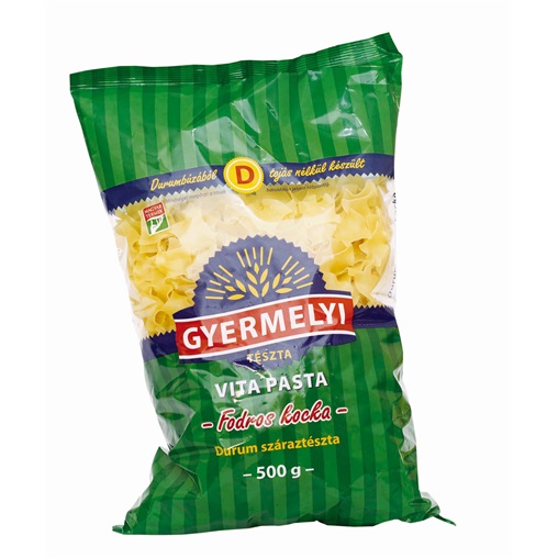 GYERMELYI DURUM TÉSZTA VITA PASTA 500G REGINELLE / FODROS KOCKA GYERMELYI DURUM TÉSZTA VITA PASTA 500G REGINELLE / FODROS KOCKA