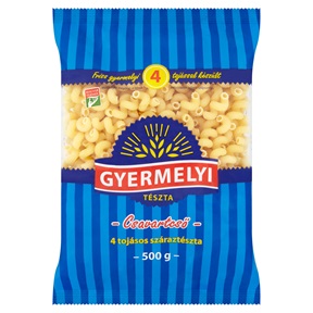 GYERMELYI TÉSZTA 4 TOJÁSOS 500G CSAVARTCSŐ GYERMELYI TÉSZTA 4 TOJÁSOS 500G CSAVARTCSŐ