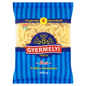 GYERMELYI TÉSZTA 4 TOJÁSOS 500G ORSÓ GYERMELYI TÉSZTA 4 TOJÁSOS 500G ORSÓ