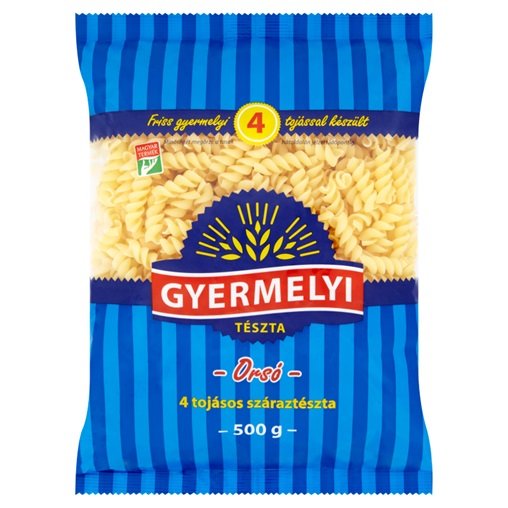 GYERMELYI TÉSZTA 4 TOJÁSOS 500G ORSÓ GYERMELYI TÉSZTA 4 TOJÁSOS 500G ORSÓ