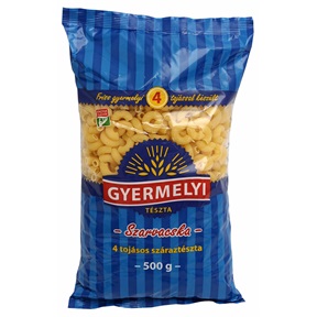 GYERMELYI TÉSZTA 4 TOJÁSOS 500G SZARVACSKA