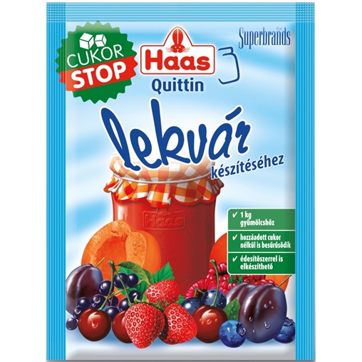 HAAS QUITTIN ZSELÉSÍTŐSZER 25G LEKVÁR CUKOR STOP HAAS QUITTIN ZSELÉSÍTŐSZER 25G LEKVÁR CUKOR STOP
