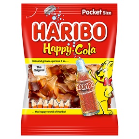 HARIBO GUMICUKOR 100G HAPPY COLA / KÓLA ÍZŰ HARIBO GUMICUKOR 100G HAPPY COLA / KÓLA ÍZŰ