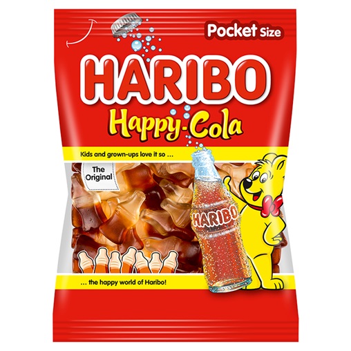 HARIBO GUMICUKOR 100G HAPPY COLA / KÓLA ÍZŰ HARIBO GUMICUKOR 100G HAPPY COLA / KÓLA ÍZŰ