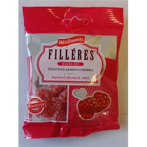 HÁZISWEETS FILLÉRES KEMÉNYCUKOR 80G MÁLNA ÍZŰ HÁZISWEETS FILLÉRES KEMÉNYCUKOR 80G MÁLNA ÍZŰ