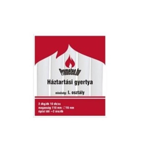 HÁZTARTÁSI GYERTYA 10DB-OS LA GY 2/10 11CM 10X18G 2-3H/DB HÁZTARTÁSI GYERTYA 10DB-OS LA GY 2/10 11CM 10X18G 2-3H/DB