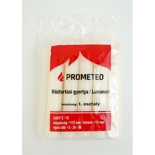 HÁZTARTÁSI GYERTYA 10DB-OS LA GY 2/10 11CM 10X18G 2-3H/DB HÁZTARTÁSI GYERTYA 10DB-OS LA GY 2/10 11CM 10X18G 2-3H/DB