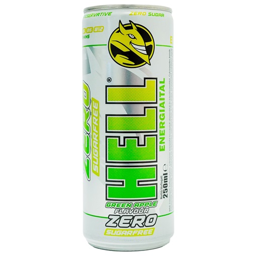 HELL ENERGIAITAL FÉMDOB. 250ML ZERO ZÖLD ALMA DRS