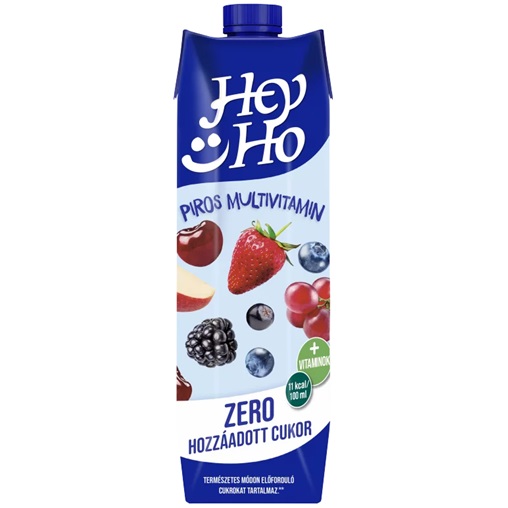 HEY-HO GYÜMÖLCSITAL 1L 20% ZERO PIROS MULTIVITAMIN