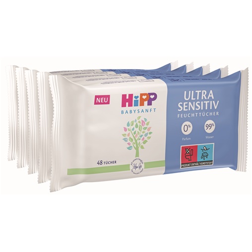 HIPP BABYSANFT NEDVES TÖRLŐKENDŐ 5X48DB ULTRA SENSITIVE