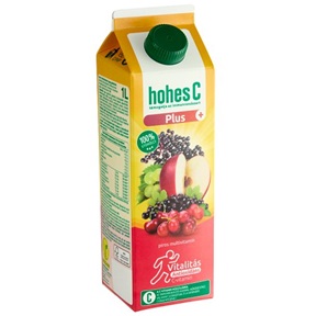 HOHES C PLUS GYÜMÖLCSITAL 1L 100%  VITALITÁS / ANTIOXIDÁNS - C-VITAMIN