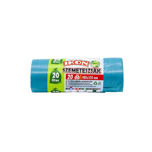 IKON SZEMETESZSÁK ÚJRAHASZNOSÍTOTT  20L-ES 48X52CM 20DB/ROLL