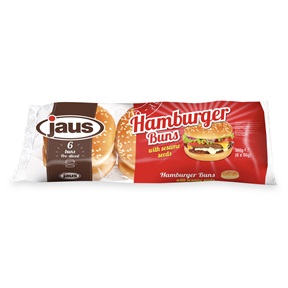 JAUS HAMBURGER ZSEMLE 6DB-OS 300G SZEZÁMMAGOS JAUS HAMBURGER ZSEMLE 6DB-OS 300G SZEZÁMMAGOS
