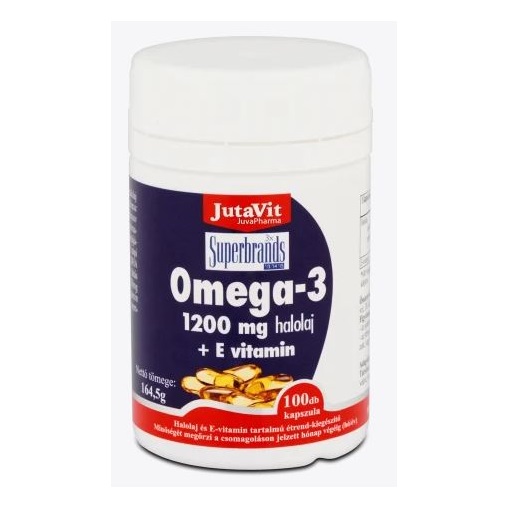 JUTAVIT KAPSZULA 100DB OMEGA3 1200MG HALOLAJ+E VITAMIN Dél100