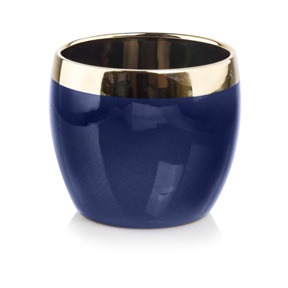 KASPÓ KERÁMIA 14CM FÉNYES KÉK / ARANY KASPÓ KERÁMIA 14CM FÉNYES KÉK / ARANY