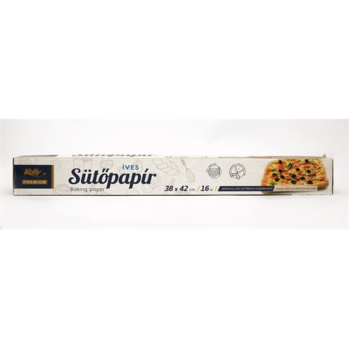 KELLY PRÉMIUM SÜTŐPAPÍR SZILIKONOS 16 ÍVES 38X42CM