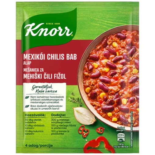 KNORR ALAP 50G MEXIKÓI CHILIS BAB KNORR ALAP 50G MEXIKÓI CHILIS BAB