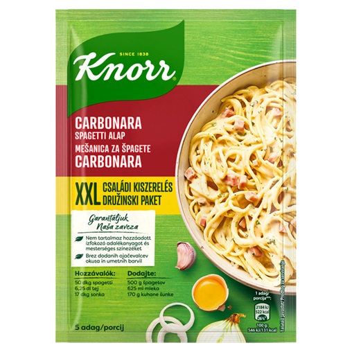 KNORR XXL ALAP 60G CARBONARA SPAGETTI KNORR XXL ALAP 60G CARBONARA SPAGETTI