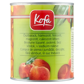 KOFA ŐSZIBARACK KONZERV 480G/820G/850ML HÁMOZOTT FELEZETT KOFA ŐSZIBARACK KONZERV 480G/820G/850ML HÁMOZOTT FELEZETT
