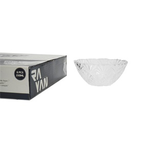 KOMPÓTOS TÁLKA KÉSZLET ÜVEG 6DB-OS 250ML RAYAN