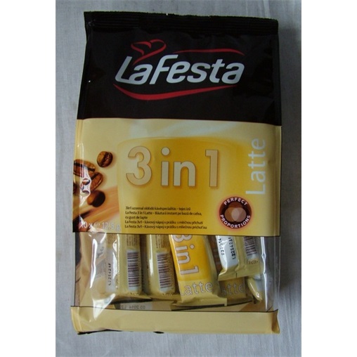 LA FESTA 3IN1 INSTANT KÁVÉ (10X12,5G) 125G LATTE / TEJES ÍZŰ LA FESTA 3IN1 INSTANT KÁVÉ (10X12,5G) 125G LATTE / TEJES ÍZŰ