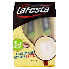LA FESTA 3IN1 INSTANT KÁVÉ (10X12,5G) 125G LATTE / TEJES ÍZŰ LA FESTA 3IN1 INSTANT KÁVÉ (10X12,5G) 125G LATTE / TEJES ÍZŰ