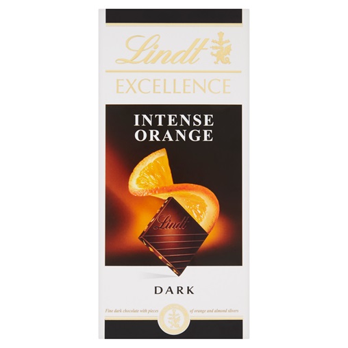 LINDT EXCELLENCE TÁBLÁS ÉTCSOKI 100G ORANGE