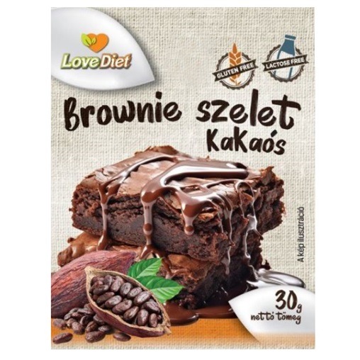LOVE DIET GL.MENTES - LAKTÓZMENTES BROWNIE SZELET 30G KAKAÓS