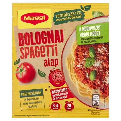 MAGGI ALAP 42G BOLOGNAI SPAGETTI TERMÉSZETES ÖSSZETEVŐKKEL MAGGI ALAP 42G BOLOGNAI SPAGETTI TERMÉSZETES ÖSSZETEVŐKKEL